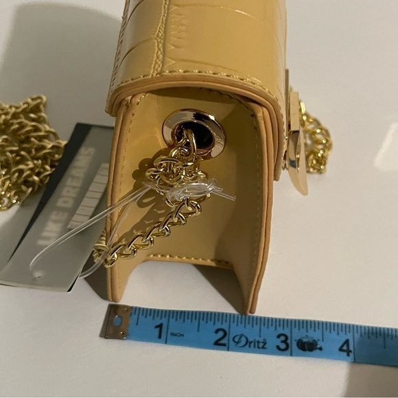 Like Dreams Mini Micro Crossbody Bag Shoulder Chain Strap In Yellow Croc Color - Picture 10 of 11